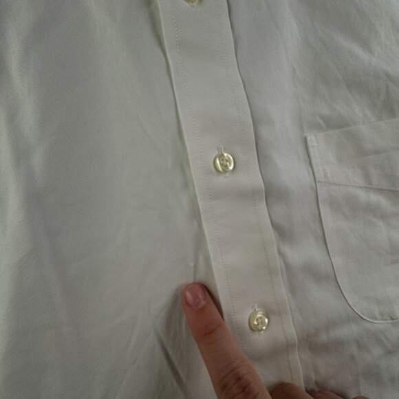 Brooks Brothers Men Non Iron Button Up Long Sleeve 17.5 36 Traditional White - Picture 16 of 16
